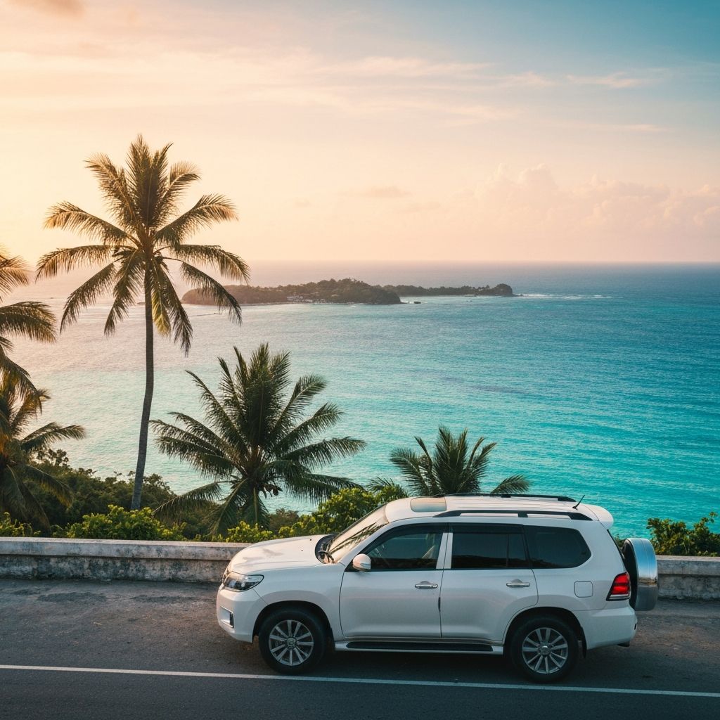 Scenic coastal road in Cebu, Philippines